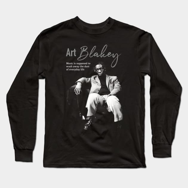 Art Blakey silhouette Long Sleeve T-Shirt by BAJAJU